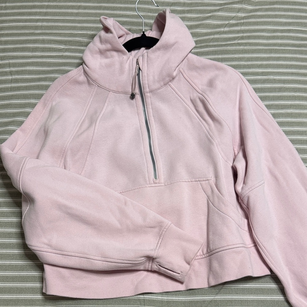 lululemon athletica Light Pink Half-Zip Sweater